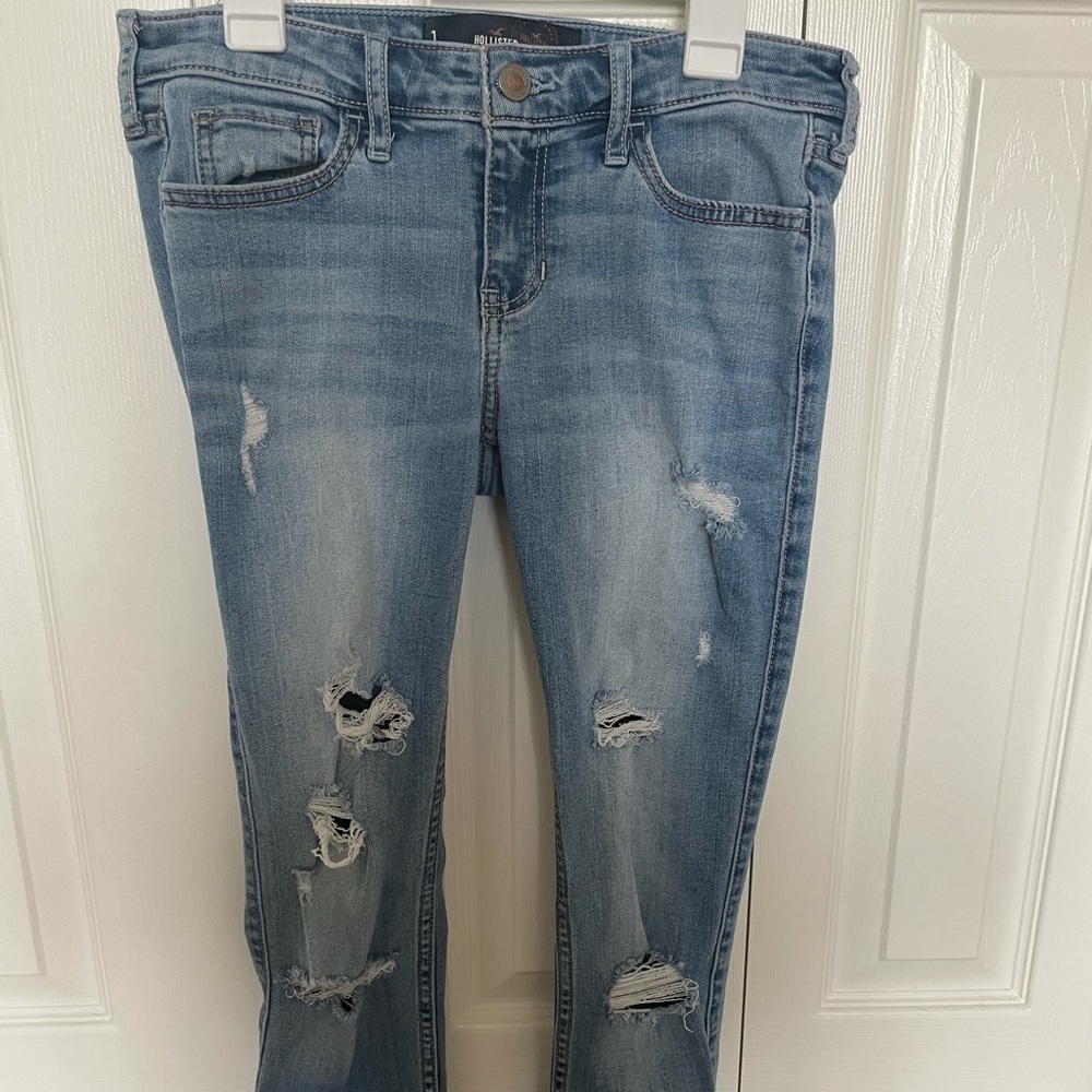 Hollister cropped skinny jeans